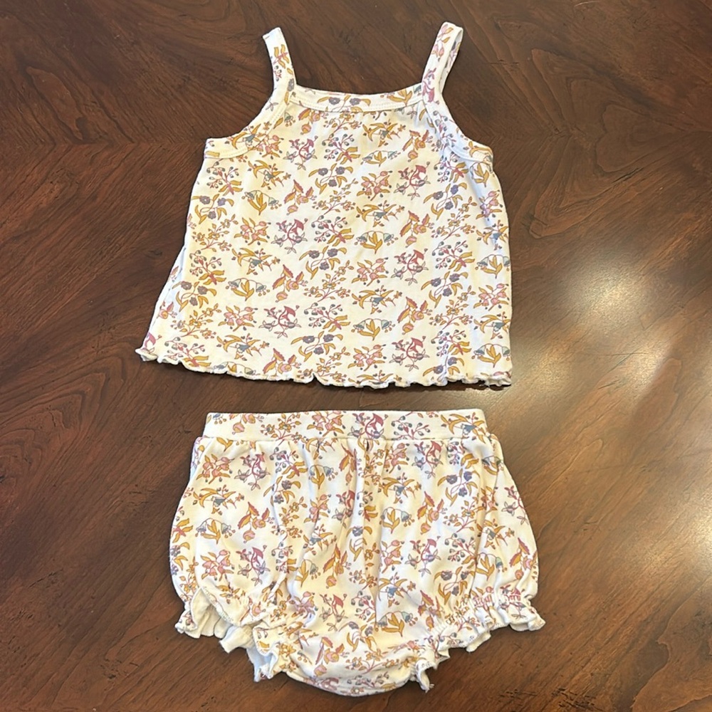 Kate Quinn Floral Ruffled Tank and Bloomer Set 18-24 months